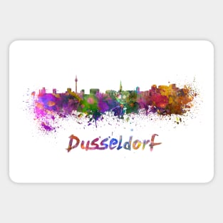 Dusseldorf skyline in watercolor Magnet